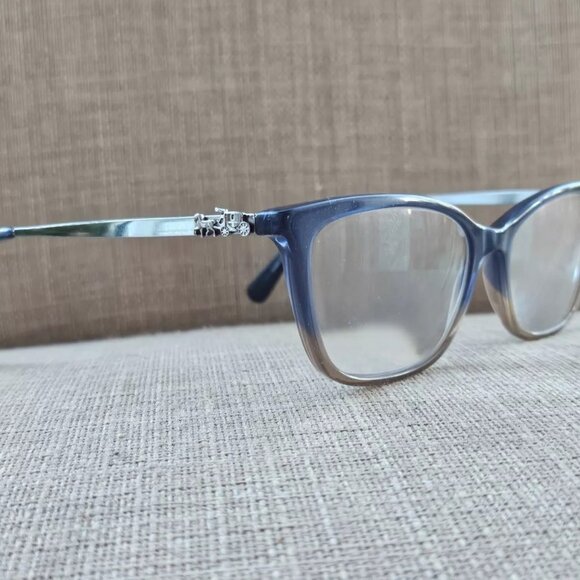 Coach Women Eyeglasses Frame Denim Taupe Glitter Gradient 54[]15 135 Glasses - Picture 4 of 12